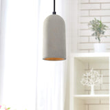 Paco Home Luminaire à suspension, E27, luminaire pour séjour, salle à manger, cuisine, réglable en hauteur, Couleur: Béton-gris pierre, Ampoule: Sans ampoules