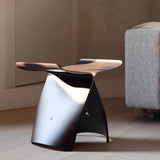 QAZXDRFG Repose-Pieds en Bois Massif, Pouf Papillon, Petit canapé en Bois, Tabouret de Loisirs pour la Maison, Le Salon, Les Petits Appartements (44 x 31 x 39,9 cm, Marron)