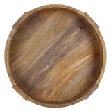 Casa Moro Table d´appoint Table Basse Marocaine Table de Chevet Ronde Bois Massif diametre 55 cm bohème Chic CAC30NR