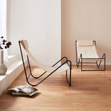 Alice's Garden - Lot de 2 Fauteuil Relax Mencora Structure en métal. Assise en Toile avec Repose-tête