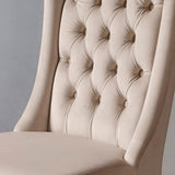 Loberon Sudbury Chaise - Housse Durable de Grande qualité - Style Vintage grâce au matelassage Chesterfield, crème