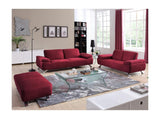 Vente-unique - Canapé 3 Places en Microfibre Polka - Rouge