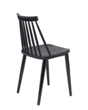 KAYELLES Lot de 2 chaises de Cuisine Noires bistrot café rétro à barreaux, Pieds métal Peint BAO (Noir)