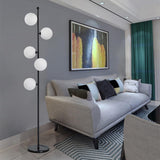 KlkrzJwy Lampadaire Mid Century 5 Lumières 66,9" Globe En Verre Lampadaire Lampe Haute En Verre Dépoli Avec Base En Marbre E26 Dimmable Lampe Sur Pied Pour Salon Bureau Chambre Canapé Coin
