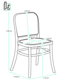 KAYELLES Lot de 2 chaises Design Vintage Bois Massif et rotin Naturel MENO