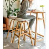 Lot de 2 tabourets de bar, tabourets de bar de cuisine touffetés avec dossier ouvert, repose-pieds de 73,7 cm, chaises pour bar à domicile, salle à manger 0831 (couleur : blanc, taille : tabourets de