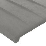vidaXL Tête de Lit Meubles de Chambre à Coucher Accessoires de Lit Simple Têtes de Cadre de Lit Intérieur Gris Clair 160x5x118/128 cm Velours
