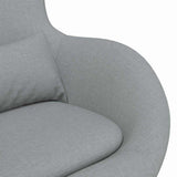 vidaXL Fauteuil œuf Gris Clair 63 x 73 x 90 cm Tissu, Salon, Chaise œuf pivotante Moderne, Meubles de Luxe pour Assise intérieure, Fauteuil élégant et Solution de Confort