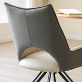 ZTGL Ensemble de 1, 2, 4 ou 6 Chaises de Salle à Manger Pivotantes à 360°, Chaises de Cuisine Modernes, Fauteuil d'Appoint en Cuir, Chaise d'Appoint Pivotante à 360°,A,(1 PCS)