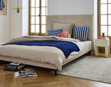 Best Mobilier - Cadre de Lit 160X200 cm Botticelli en Velours Côtelé Beige - Chambre Adulte