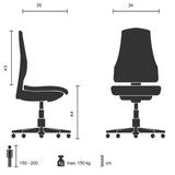 hjh OFFICE 645091 Chaise bistrot VANTAGGIO Comfort Métal Jaune, Style Industriel, empilable