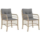 Canapé de Jardin avec Coussins, 2 pièces, fauteuils d'extérieur en Poly rotin Noir, sièges de Salon, de dîner, Meubles de Patio
