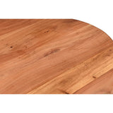 Miliboo Table à Manger Ovale en Bois Massif et métal Noir L160 cm OBALI