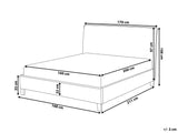Lit Double en Tissu Beige 160 x 200 cm Confortable et Elégant pour Chambre au Style Moderne ou Scandinave Beliani