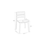 PAZZO DESIGN Chaise Luca, Ensemble de 4, Vert, Chaises polypropylène, Chaise Cuisine, Chaises Salle à Manger, Chaises Jardin, Empilables - id_1962