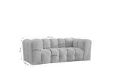 BALOO Canapé 2 Places 200cm - Design Moderne & Grand Confort Tissu Moly (Beige)