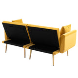 DMJLI-T Canaper, Canapé Convertible 3 Places, Dossier Inclinable 3 Positions, Canapé Lit pour Le Jour et la Nuit, Peu Encombrant et Uni Convient pour Adultes et Adolescents,Yellow