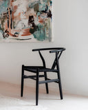Mowelli 2 chaises 'Wishbone' (Y) Chair Style' - complètement Noir