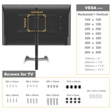 Support TV Universel avec Trépied RFIVER - Trépied Easel - Écrans mesurant Entre 32 et 65 Pouces - Téléviseurs LCD/LED/OLED/QLED - Pivotement et Hauteur réglable - VESA 400x400 - Brun
