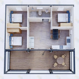Villa de luxe déplaçable et préfabriquée de type conteneur, pour restaurant, bar, hôtel, entrepôt, hôpital, appartement, bureau, école, dortoir