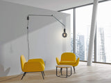 Applique murale orientable avec prise et interrupteur, noir saillie max. 150 cm