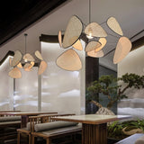 LJYKBFL Suspension Boho, Lustre en rotin, 10 Feuilles de Ferme tissées à la Main, luminaire Suspendu rétro au Plafond, Lustre Suspendu pour Salon, Chambre à Coucher, Salle à Manger, Cuisine