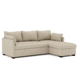 BUDWING Orlando Canapé Convertible d'angle Lit Chaise Longue Coffre Réversible Droite et Gauche Beige