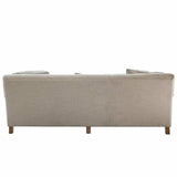 Loberon® Canapé Isa en velours de polyester, bois de pin, env. 80 x 224 x 95 cm, lin