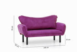 Dmora - Canapé lit 2 Places Asterope, Divan Transformable, Canapé pour invités, Fauteuil lit conteneur, 140x65 h70 cm, Violet