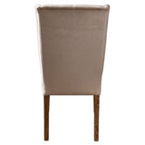 Loberon Chaise Sudbury - frêne, Velours Polyester - H/L/P env. 104/51 / 63 cm - crème, crème