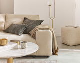 Lisa Design - Garance - canapé Droit 3 Places - en Velours côtelé, Beige