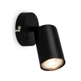 Briloner - Applique réglable pour l'intérieur, douille GU10, max. 9 W, lampe de lecture, lampe de salon et couloir, lampe murale, spot de cuisine, applique murale, noir