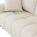 Sapgaks Canapé d'angle,Canapé 3 Places,anapé d'angle Convertible en L, Tissu Chenille,avec 2 Coussins décoratifs,adapté au Salon et à l'appartement (Beige)