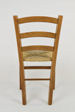 t m c s Tommychairs - Set 4 chaises Venice pour Cuisine, Bar et Salle à Manger, Robuste Structure en Bois de hêtre peindré en Couleur chêne et Assise en Paille