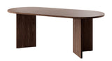 Selsey Table À Manger Ovale 90 x 204 cm 6-10 Personnes Table De Cuisine Bureau Noix Wisconsin Ovo