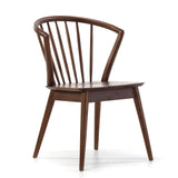 VS Venta-stock Pack 2 chaises Mura, Couleur Noyer, Bois Massif, 55 cm (Longueur) 58,5 cm (Profondeur) 84 cm (Hauteur)
