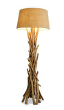 Levandeo 97046 Lampe sur pied en bois flotté Marron 155 cm
