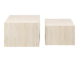 Lisa Design Pueblo - Lot de 2 Tables Basses - Effet travertin - 58 et 50 cm