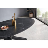 Milton & Oldbrook Table de Salle à Manger 200 cm Avila Céramique Noir