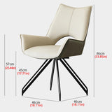 ZTGL Ensemble de 1, 2, 4 ou 6 Chaises de Salle à Manger Pivotantes à 360°, Chaises de Cuisine Modernes, Fauteuil d'Appoint en Cuir, Chaise d'Appoint Pivotante à 360°,A,(1 PCS)