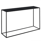 Table Console Table d'Appoint Industriel en Métal Résistant 74 x 115 x 32 cm Noir Mat