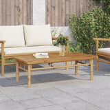 vidaXL Table Basse 110x55x35 cm Bambou, Table d'appoint, Bout de canapé, Table d'accent, Table de Salon, Table Centrale, Table d'extrémité