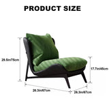 LYXXJRYBHD Fauteuil Lecture, Canapé Paresseux, Chaise de Salon, Chauffeuse avec Support Dorsal, Chaise de Méditation, pour Hôtel, Café, Chambre(Green)