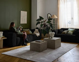 Lisa Design - Ray - canapé Droit 3 Places en Tissu texturé, Noir