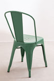 SKLUM Lot de 4 Chaises Empilables LIX Vert Choux Salle à Manger Cuisine Style Industriel Finition Gloss