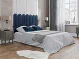 Pascal MORABITO - Panneaux muraux tête de lit - 210 cm - Velours - Bleu - JAPI de Pascal Morabito