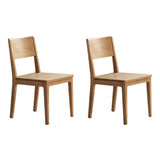 YESWOOD Lot de 2 Chaises de Salle à Manger, Chaises en Chêne Massif, Style Moderne Minimaliste, Chaises Assemblées pour Cuisine, Salon, Chambre, 44,8 x 54 x 80 cm, Chêne Naturel