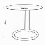 [en.casa] Table d'Appoint avec Plateau Rond en Verre Trempé de 6 MM Table Basse Bout de Canapé Support Plantes pour Salon Chambre Bureau Entreé Métal 46 x 45 cm Verre Bronze Chrome