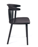 KAYELLES Lot de 2 chaises à barreaux Noires, Style rétro Western - Windsor, Large Assise, Dossier Enveloppant DIA (Noir)