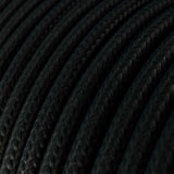 creative cables - Suspension fabriquée en Italie avec câble Textile, Abat-Jour Ghostbell XL et Finition en métal - avec Ampoule, Noir